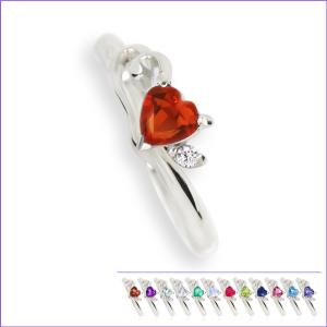 ファイア オパール ファイヤー シルバー925 リング 4mm ハートシェイプ