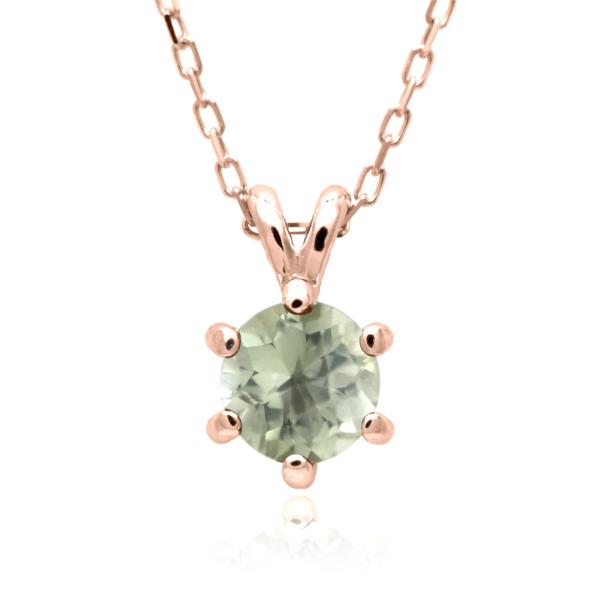 グリーンアメジスト ネックレス ペンダント トップ プラシオライト K10 ピンクゴールド PG 5...