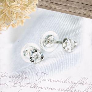鑑定書付き 天然ダイヤモンド ピアス プラチナ900 合計0.18ct Gカラー