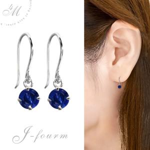 タンザナイト ピアス K10 ホワイトゴールド レディース メンズ フック