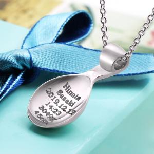 ベビーリング 刻印 ネックレス ラブスプーン 無料 送料無料 シルバー