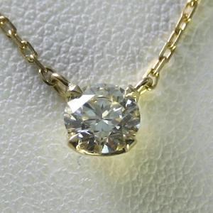 ダイヤモンド ネックレス K18 一粒 0.2ct 鑑定書付 0.20ctup Dカラー IFクラス 3EXカット H&C CGL｜j-jewelry