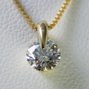 ダイヤモンド ネックレス K18 一粒 0.2ct 鑑定書付 0.20ctup Eカラー IFクラス 3EXカット H&C CGL｜j-jewelry