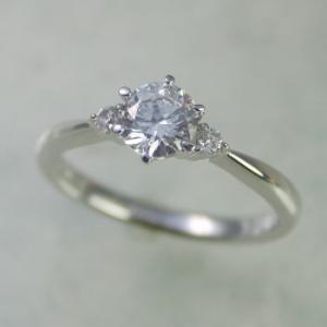 婚約指輪 プラチナ ダイヤモンド リング 0.1カラット 鑑定書付 0.192ct