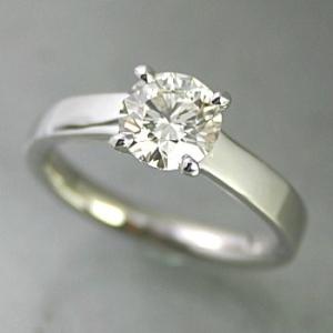 婚約指輪 安い プラチナ ダイヤモンド 0.6カラット 鑑定書付 0.61ct Dカラー VS1クラス 3EXカット GIA｜j-jewelry