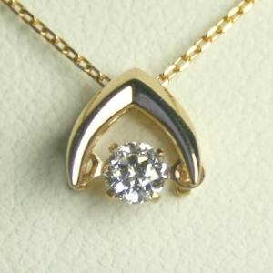 ダンシングストーン ダイヤモンド ネックレス 0.2ct 鑑定書付 0.217ct Gカラー SI1...