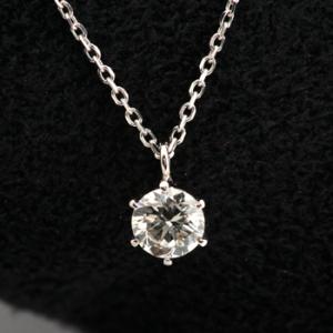 ダイヤモンド ネックレス プラチナ 一粒 0.3カラット 鑑定書付 0.33ct