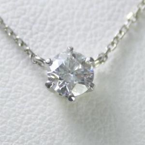 ダイヤモンド ネックレス 一粒 プラチナ 0.7カラット 鑑定書付  0.70ct Fカラー VVS2クラス 3EXカット GIA｜j-jewelry