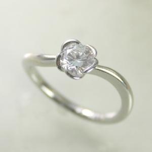 婚約指輪 ダイヤモンド 0.2カラット プラチナ 鑑定書付 0.225ct G