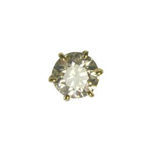 ダイヤモンド ピアス 一粒 片耳 0.4カラット プラチナ 鑑定書付 0.45ct