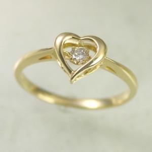 ダンシングストーン ダイヤモンド リング K18　0.09ct 激安 送料無料｜j-jewelry