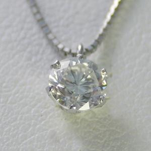 ダイヤモンド ネックレス プラチナ 0.5カラット 鑑定書付 0.50ct Gカラー VVS2クラス...