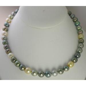 8.2mm〜10.2mm南洋真珠マルチカラーネックレス/SV（シルバー）｜j-jewelry