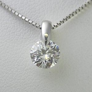 ダイヤモンド ネックレス プラチナ 一粒 0.3ct 鑑定書付 0.340ct Dカラー VS1クラ...