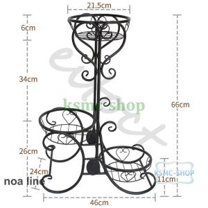 ガーデニング フラワースタンド アイアン 棚 ...の詳細画像3
