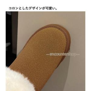 ムートンブーツ レディース 厚底 ショートブー...の詳細画像3