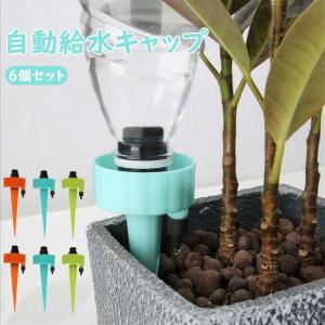 自動給水キャップ 6個セット 6PCS 水やり 水やり当番 自動水やり器 自動給水器 植物 散水 水遣り器 挿すだけ 水量調節可能 ボトル対応 園芸 ガーデニング｜j-k-store