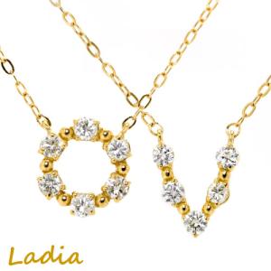 ネックレス レディース ゴールド ダイヤモンド 0.12ct K18 イエロー