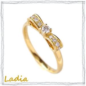 ダイヤモンド リング パヴェ K18 イエローゴールド 0.5ct : Ladia