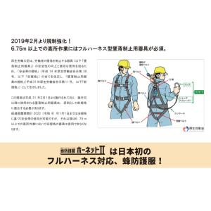 冷却ファン付/フルハーネス対応 蜂防護服 新ホ...の詳細画像3