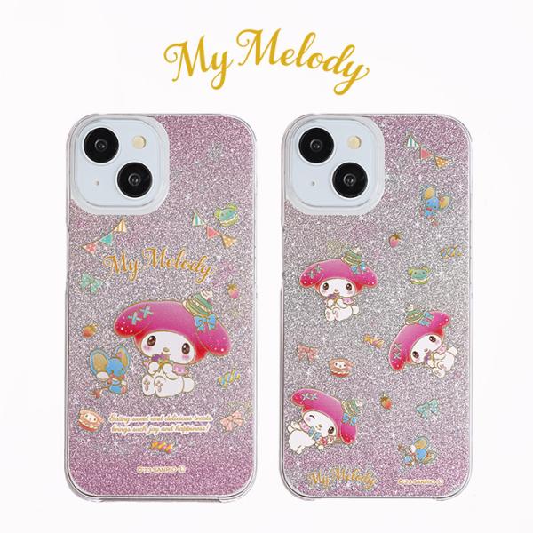サンリオキャラクターズ　マイメロディ　スマホケース　キラキラおやつタイムシリーズ