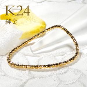 K24 伸縮する 地金 ブレスレット 送料無料 純金 男女兼用 K24 24金 ゴールド 人気 レディース メンズ ペア ジュエリー 女性 バングル フリーサイズ 地金 355977｜j-osakin