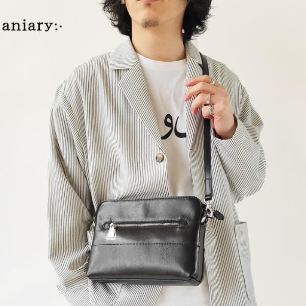 (正規販売店) 本革 アニアリ aniary ショルダー バッグ メンズ レディース ショルダーバッ...