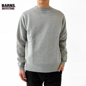バーンズ アウトフィッターズ スウェット トレーナー メンズ Barns Outfitters COZUN GUSSET CREW 両Vガゼット 長袖 クルーネック 裏起毛 小寸編み BR-3000 爆買