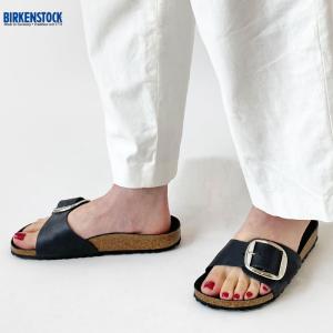 (正規販売店)  ビルケンシュトック サンダル レディース BIRKENSTOCK Madrid Big Buckle マドリッド ビッグバックル 1006523 ナローフィット(幅狭)  黒 ブラック｜j-piaplus