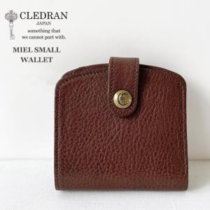 クレドラン 財布 CLEDRAN レディース 二つ折り 小銭入れ付き レザー 本革 ミニ財布 MIEL SMALL WALLET ミエル CL3190 83-2459/83-2461 (クーポン対象外)