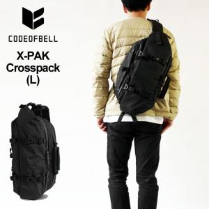 (正規販売店) CODE OF BELL コードオブベル X-PAK / Crosspack (L) ボディバッグ クロスパック 防水ラミネート素材 (COFB-XPK-BLK)｜j-piaplus