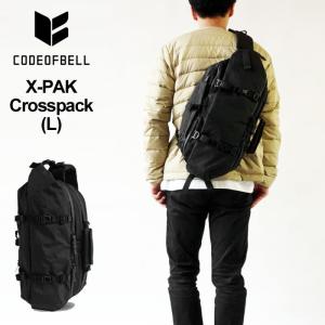 (正規販売店) CODE OF BELL コードオブベル X-PAK / Crosspack (L) ボディバッグ 大容量 リュック クロスパック 防水ラミネート素材 (COFB-XPK-BLK)｜j-piaplus