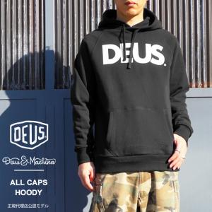 デウス スウェット パーカー メンズ DEUS ex Machina デウスエクスマキナ ALL CAPS HOODY 裏起毛 フーディー DMF88526≪★返品交換対象外≫｜j-piaplus