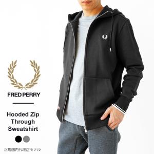 フレッドペリー スウェット パーカー メンズ FRED PERRY J7536 ジップパーカー ジップアップ 長袖 ワンポイント 裏パイル (クーポン対象外)｜j-piaplus