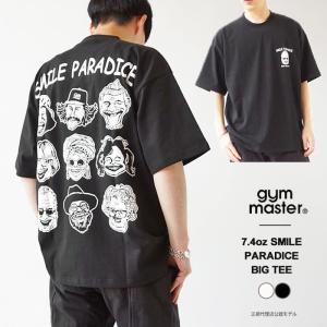 ジムマスター Tシャツ メンズ gym master 7.4oz SMILE PARADICE ビッグ TEE G121754 半袖 クルーネック バックプリント ゆったり｜j-piaplus