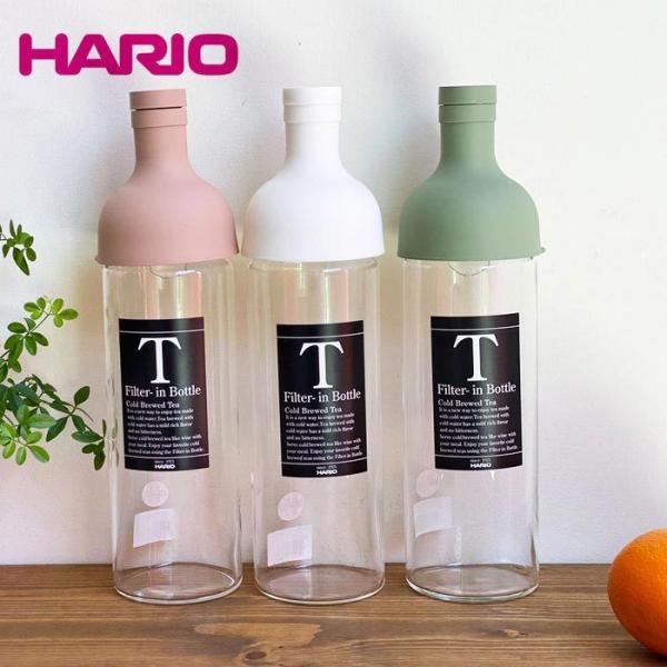 HARIO ハリオ フィルターインボトル 水出し ボトル  ワインボトル型 耐熱ガラス ピッチャー ...