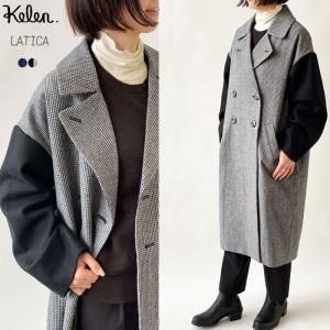 KELEN ケレン コート レディース バイカラーコートシルエット 切替 コート BY COLOR COAT テーラード LATICA (LKL22FJK10)≪★返品交換対象外≫｜j-piaplus