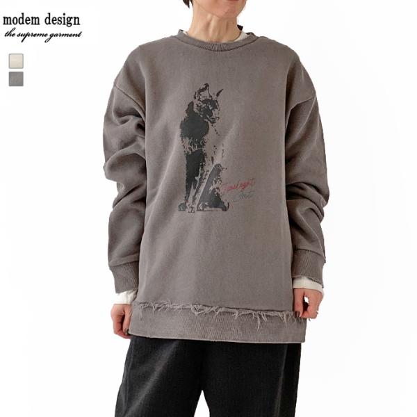 モデムデザイン スウェット トレーナー レディース modem design Waiting Bep...