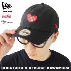 ニューエラ NEW ERA キャップ 帽子 920 9TWENTY Coca-Cola designed by Kosuke Kawamura コカ・コーラ コラボ 河村康輔 刺繍 ブラック 15156508 (ネコポス)