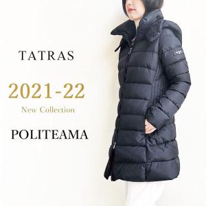 TATRAS タトラス レディース ダウンジャケット POLITEAMA ポリテアマ ミドル丈 アウター 着脱フード LTAT21A4694-D BLACK ブラック