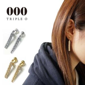 000 TRIPLE O トリプル オゥ ドロップ イヤリング キュプラ メタリック