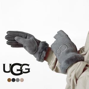 アグ 手袋 レディース UGG W SHEEPSKIN EMBROIDER GLOVE シープスキン エンブロイダー グローブ 20931 本革 羊革 防寒 ボア もこもこ｜j-piaplus