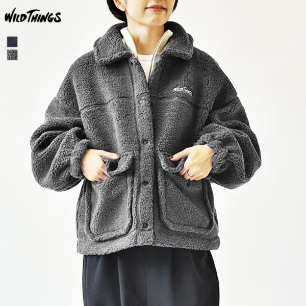 (返送料無料)ワイルドシングス WILD THINGS ボア ブルゾン ジャケット ボア G1 ジャ...