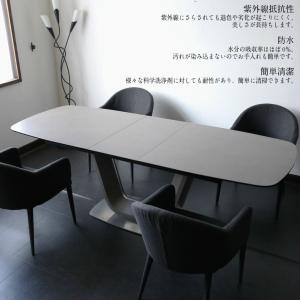 セラミック ダイニングテーブル 伸長式 セラミ...の詳細画像4