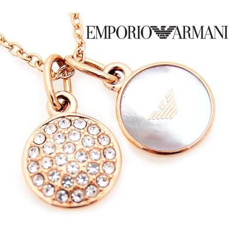 EMPORIO ARMANI　エンポリオ アルマーニ EGS2158221　パヴェ ダブルチャーム ...