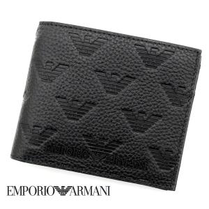 エンポリオアルマーニ EMPORIO ARMANI 二つ折り財布 ブラック