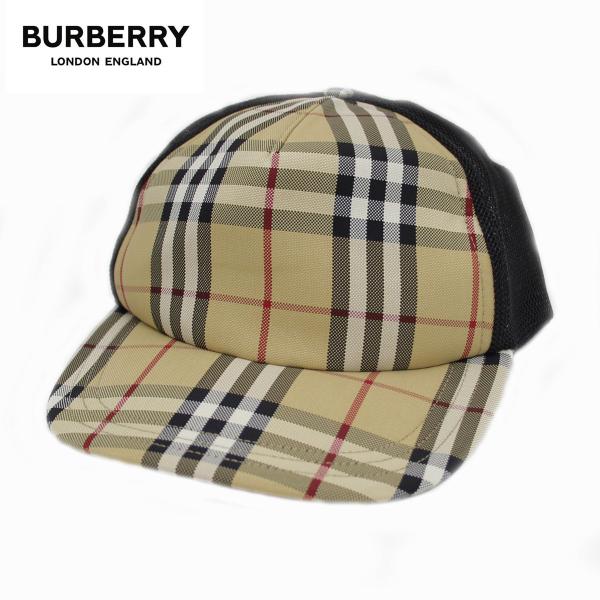 BURBERRY　バーバリー　8070787 A7028　Lサイズ　チェック＆メッシュ　キャップ　帽...