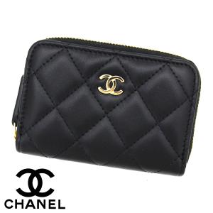 CHANEL シャネル AP0216 Y01295 C3906 ラムスキン クラシック ジップ コインパース 小銭入れ コインケース ブラック ゴールド金具 ココマーク 新品 ギフト 箱付