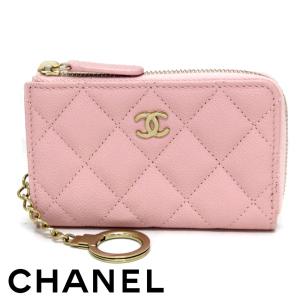 CHANEL シャネル AP0221 B10583 NR644 キャビアスキン 小銭入れ コインケース キーリング付 コインパース ピンク×ゴールド金具 新品 ギフト 箱付