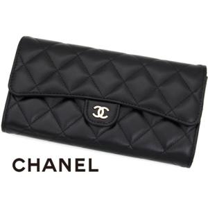 CHANEL シャネル 長財布 レディース マトラッセ ブラック AP0241